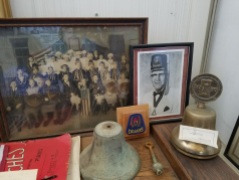 Mementos and ephemera from fraternal orders, such as the Druids, on display at the Crockett Historical Museum.