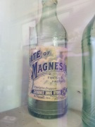 A vintage Carquinez Drug Store bottle on display at the Crockett Historical Museum.